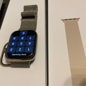 apple watch series 7 gold 45 mm gps & cellular!!